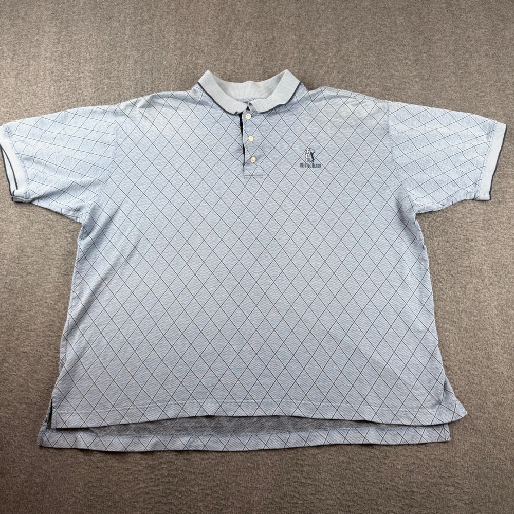 PGA‎ Tour Polo Shirt Men's XL Blue Diamond TPC Myrtle Beach Golf Short Sleeve
